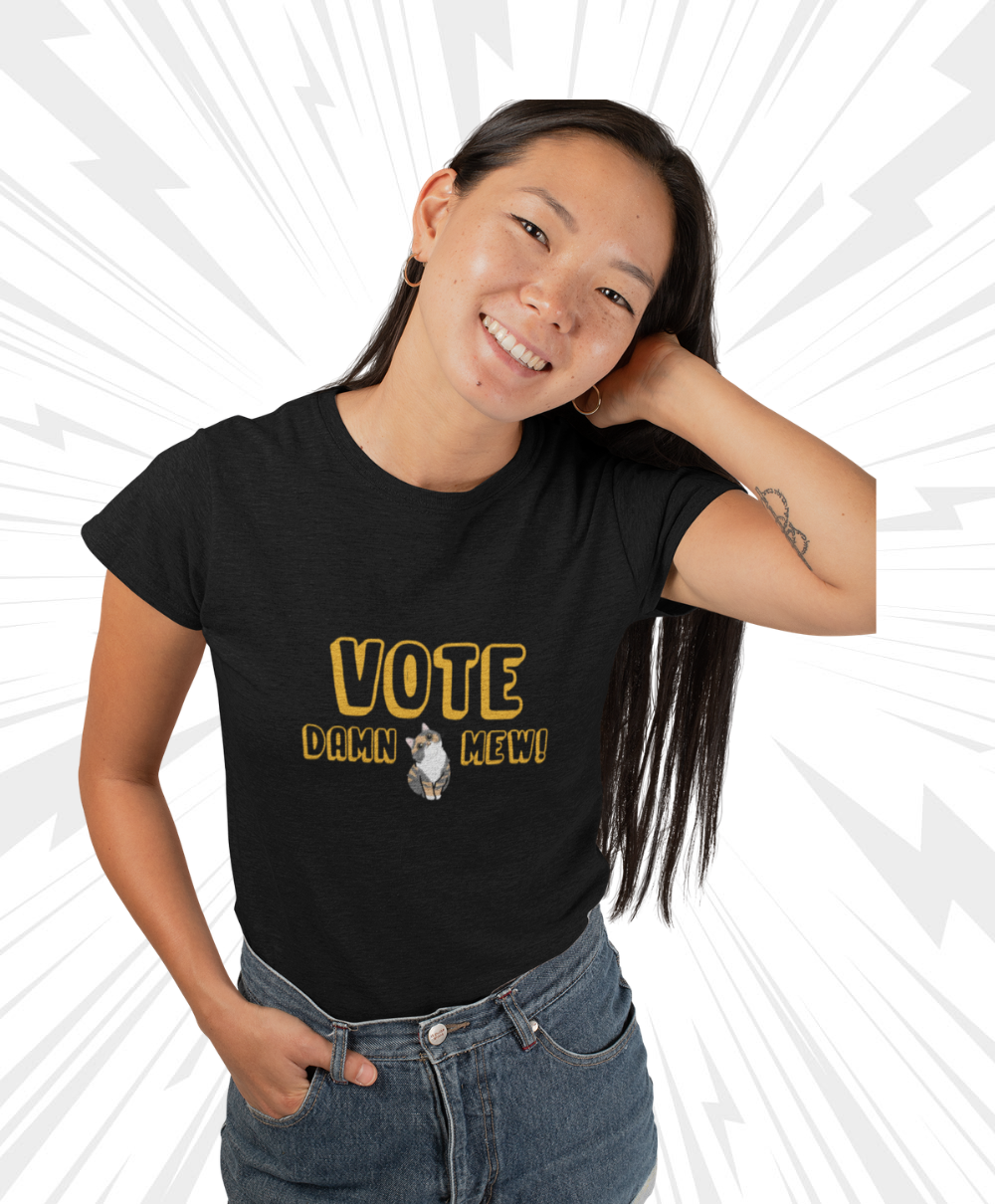 Vote, Damn Mew! | Miss Fit Tee - Image 3