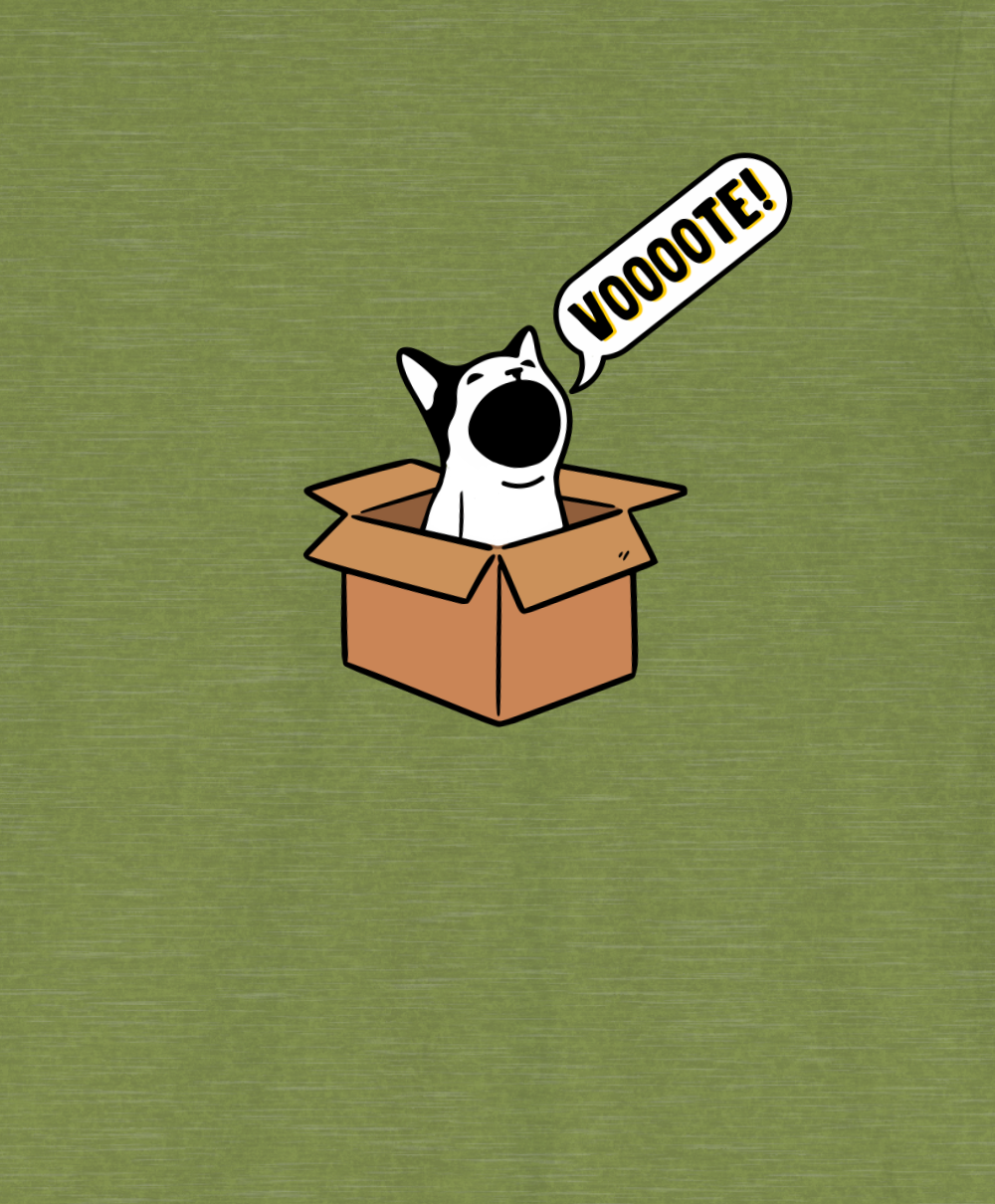 Yelly Cat, voting, vote, political, tee, t-shirt, top, shirt